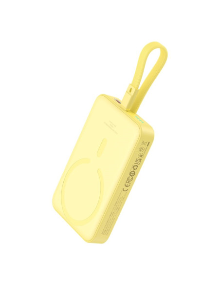 Powerbank Baseus Magnetic Mini Air Wireless 10000Mah 20W+Kabel Usb C-Usb C (Żółty)