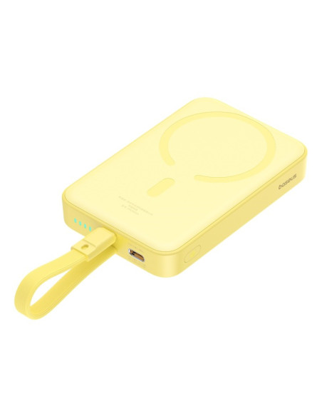 Powerbank Baseus Magnetic Mini Air Wireless 10000Mah 20W+Kabel Usb C-Usb C (Żółty)