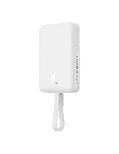 Powerbank Baseus Magnetic Mini Air Wireless 10000Mah 20W+Kabel Lightning (Biały)