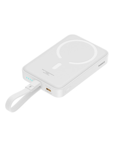 Powerbank Baseus Magnetic Mini Air Wireless 10000Mah 20W+Kabel Lightning (Biały)