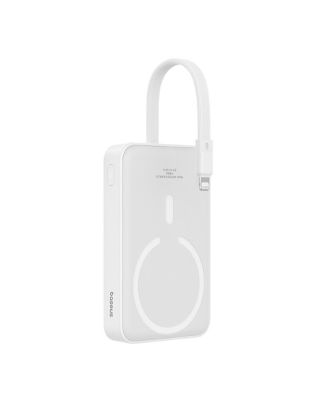 Powerbank Baseus Magnetic Mini Air Wireless 10000Mah 20W+Kabel Lightning (Biały)
