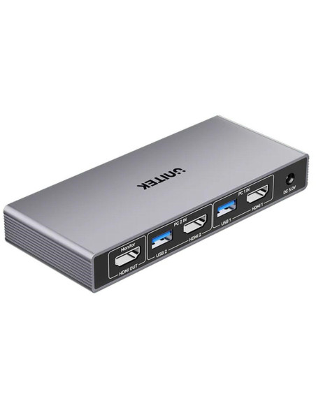 Unitek Przełącznik Kvm 4K@60Hz Usb 3.0 Hdmi