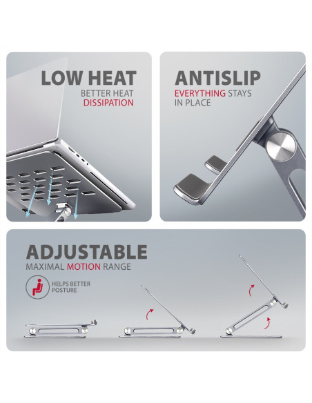 Stojak Na Laptopa 10-16" Aluminum Hq Axagon