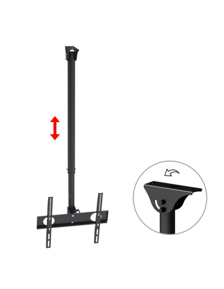 Uchwyt Ścienny Do Telewizora Maclean Mc-631 (Sufitowy, Uchylny  32" - 55"  Max. 50Kg)