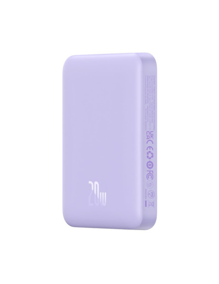 Powerbank Baseus Magnetic Mini Air Wireless 10000Mah 20W+Kabel Usb C-Usb C (Fiolet)