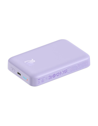 Powerbank Baseus Magnetic Mini Air Wireless 10000Mah 20W+Kabel Usb C-Usb C (Fiolet)