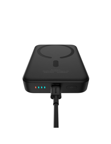 Powerbank Baseus Magnetic Mini Air Wireless 10000Mah 20W+Kabel Usb C-Usb C (Czarny)