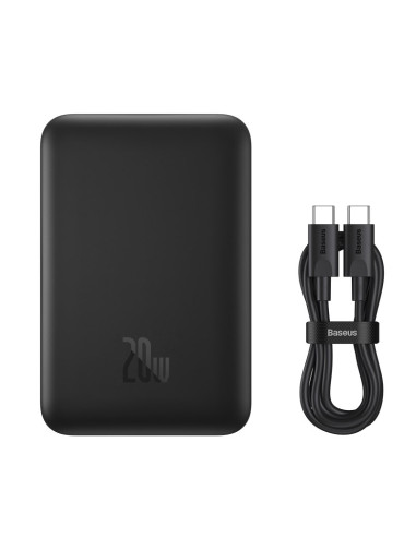 Powerbank Baseus Magnetic Mini Air Wireless 10000Mah 20W+Kabel Usb C-Usb C (Czarny)