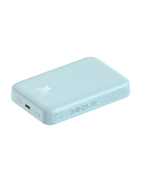 Powerbank Baseus Magnetic Mini Air Wireless 10000Mah 20W+Kabel Usb C-Usb C (Niebieski)