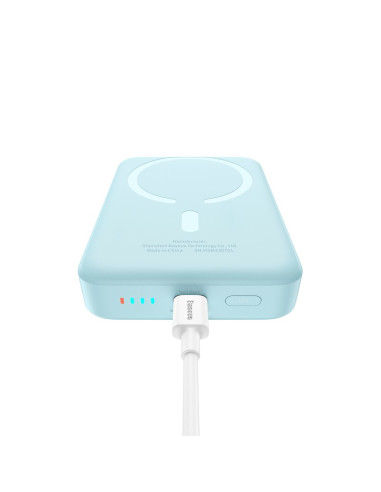 Powerbank Baseus Magnetic Mini Air Wireless 10000Mah 20W+Kabel Usb C-Usb C (Niebieski)