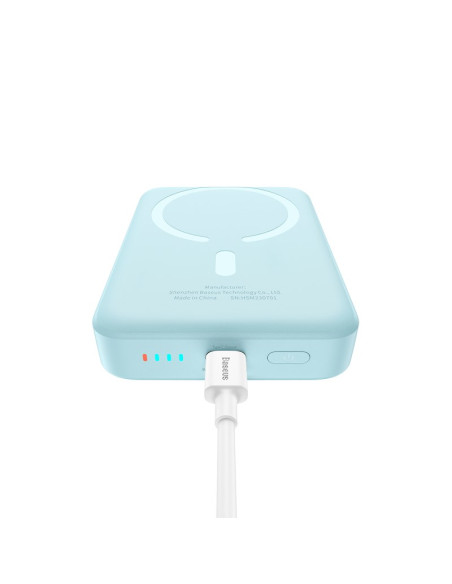 Powerbank Baseus Magnetic Mini Air Wireless 10000Mah 20W+Kabel Usb C-Usb C (Niebieski)