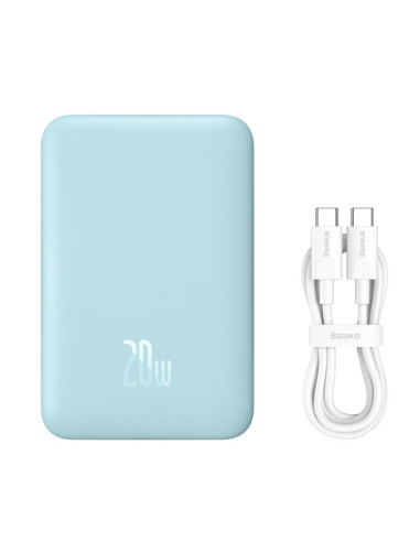 Powerbank Baseus Magnetic Mini Air Wireless 10000Mah 20W+Kabel Usb C-Usb C (Niebieski)