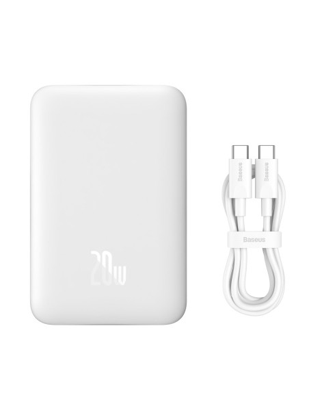 Powerbank Baseus Magnetic Mini Air Wireless 10000Mah 20W+Kabel Usb C-Usb C (Biały)