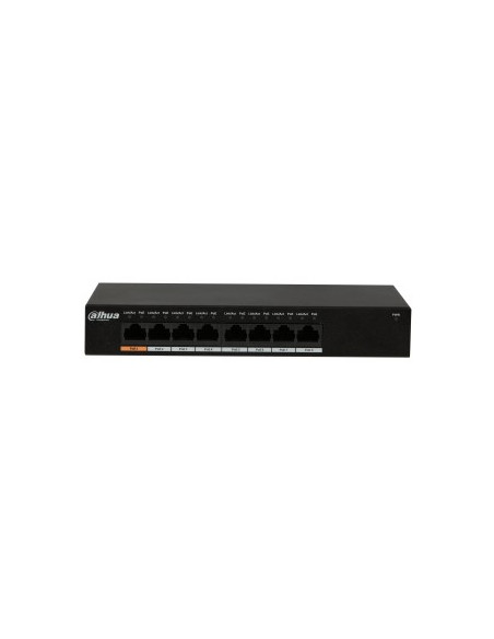 Dahua Europe Pfs3008-8Gt-96 Łącza Sieciowe Nie Zarządzany L2 Gigabit Ethernet (10/100/1000) Czarny Obsługa Poe