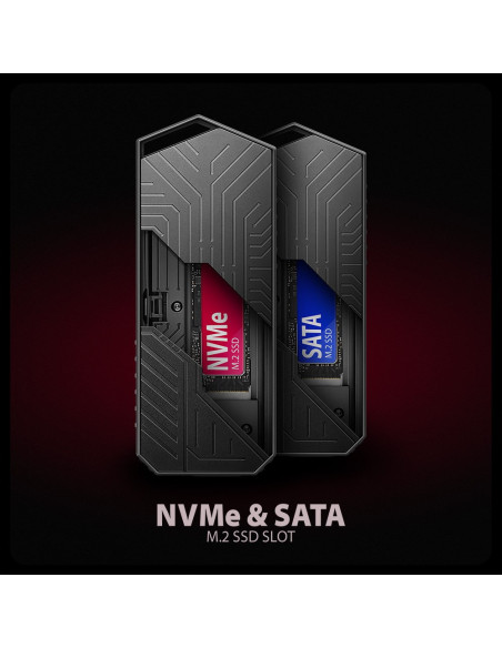 Obudowa Ssd M.2 Axagon Eem2-Gam, Usb-C 10Gbps - Nvme & Sata Ssd Game M.2 Box, Bez Skrótów