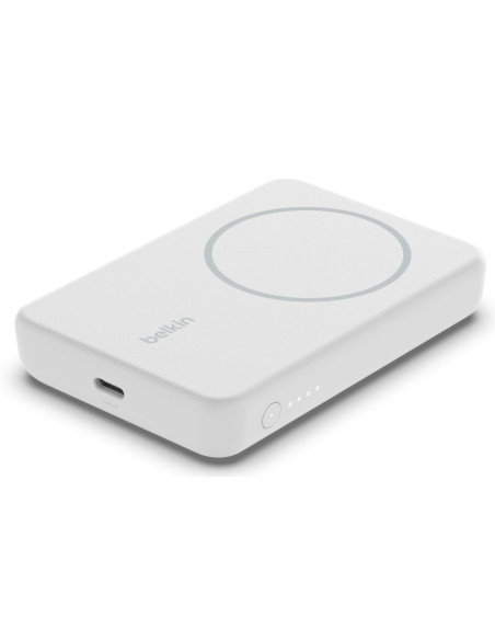 Powerbank Bezprzewodowy Belkin Boostcharge Magnetic Wireless Power Bank 5K + Stand Magsafe Compatible 5000Mah 7,5W White