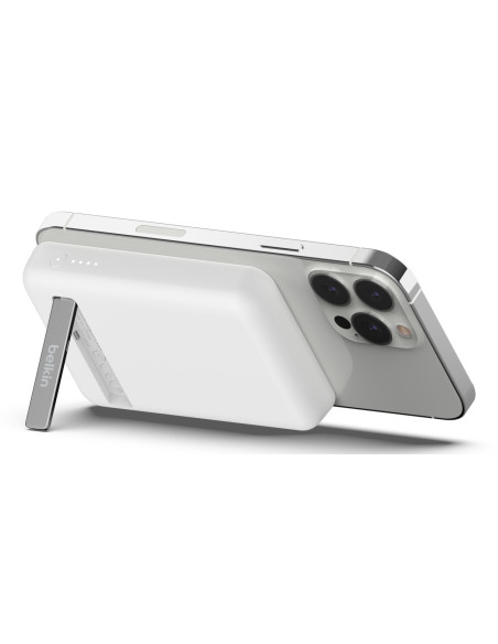 Powerbank Bezprzewodowy Belkin Boostcharge Magnetic Wireless Power Bank 5K + Stand Magsafe Compatible 5000Mah 7,5W White