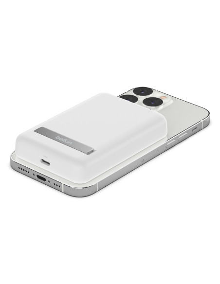 Powerbank Bezprzewodowy Belkin Boostcharge Magnetic Wireless Power Bank 5K + Stand Magsafe Compatible 5000Mah 7,5W White