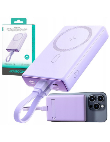 Powerbank Joyroom Jr-Pbm01 10000Mah 20W 1X Usb-C 2X Lightning Fioletowy + Kabel