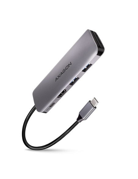 Axagon Hmc-5 Stacja Dokująca Przewodowa Usb 3.2 Gen 1 (3.1 Gen 1) Type-C Szary