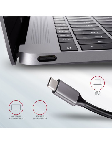 Axagon Hmc-5 Stacja Dokująca Przewodowa Usb 3.2 Gen 1 (3.1 Gen 1) Type-C Szary