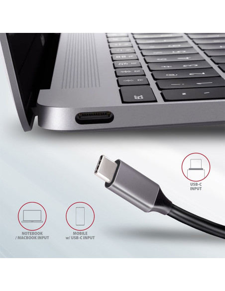 Axagon Hmc-5 Stacja Dokująca Przewodowa Usb 3.2 Gen 1 (3.1 Gen 1) Type-C Szary