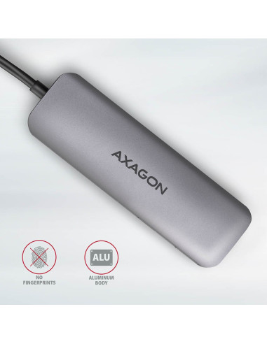 Axagon Hmc-5 Stacja Dokująca Przewodowa Usb 3.2 Gen 1 (3.1 Gen 1) Type-C Szary