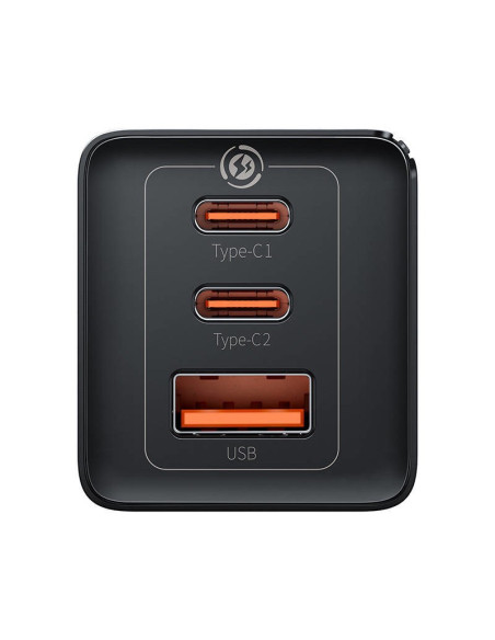 Ładowarka Sieciowa Baseus Gan 5 Pro Fast Charger Ccgp120201 65W 1X Usb-A 2X Usb-C Pd 3.0 Qc 4.0 + Kabel Usb-C