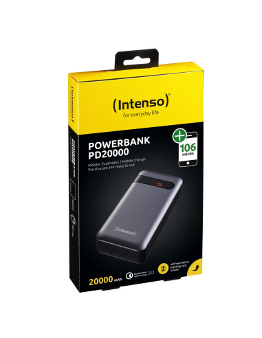 Intenso Pd20000 Power Delivery Litowo-Polimerowy (Lipo) 20000 Mah Antracyt