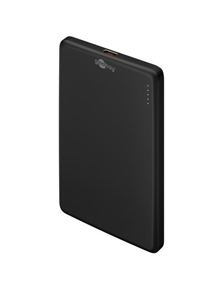 Magnetyczny Bezprzewodowy Power Bank Goobay | 70182 | 5000 Mah | Złącze Usb-C | Czarny