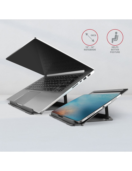 Axagon Stnd-L Stojak Na Laptop Podstawka Na Notebooka Szary 40,6 Cm (16")