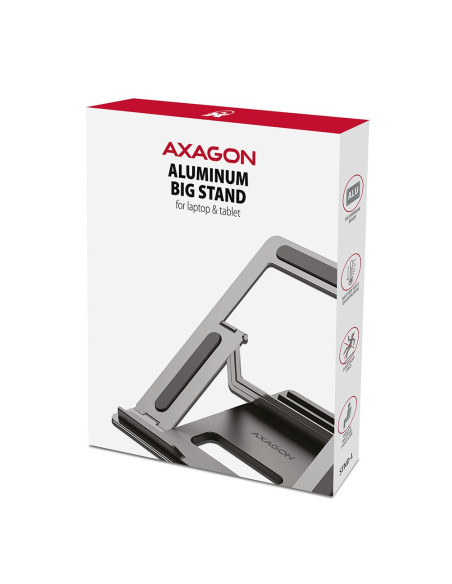 Axagon Stnd-L Stojak Na Laptop Podstawka Na Notebooka Szary 40,6 Cm (16")