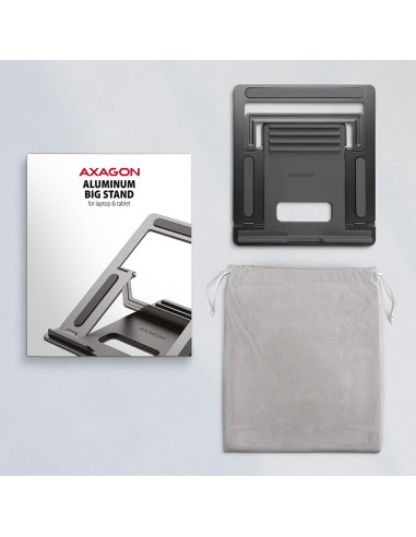 Axagon Stnd-L Stojak Na Laptop Podstawka Na Notebooka Szary 40,6 Cm (16")
