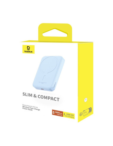 Powerbank Baseus Magnetic Mini Air 6000Mah (Niebieski)