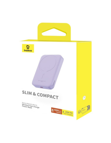 Powerbank Baseus Magnetic Mini Air 6000Mah (Fiolet)