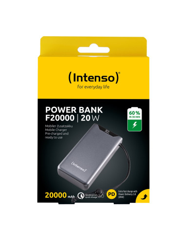 Intenso 7332054 Bank Mocy Litowo-Polimerowy (Lipo) 20000 Mah Szary