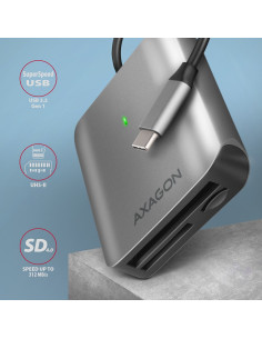 Axagon Cre-S3C Czytnik Kart Usb 3.2 Gen 1 (3.1 Gen 1) Type-C Szary 2