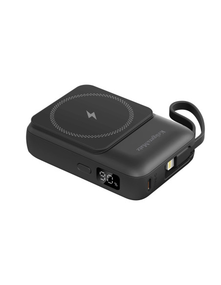 Powerbank Indukcyjny Kruger&Matz 10000 Mah Mag Safe Z Kablem Czarny