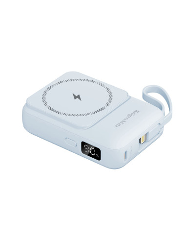 Powerbank Indukcyjny Kruger&Matz 10000 Mah Mag Safe Z Kablem Niebieski