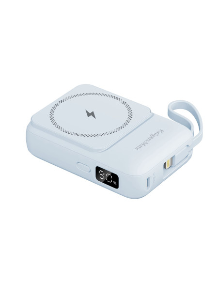 Powerbank Indukcyjny Kruger&Matz 10000 Mah Mag Safe Z Kablem Niebieski