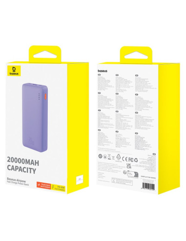 Baseus Powerbank Airpow 20000Mah 20W (Fioletowy)