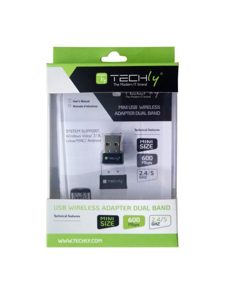 Techly I-Wl-Usb-600Ty Karta Sieciowa Wlan 583 Mbit/S