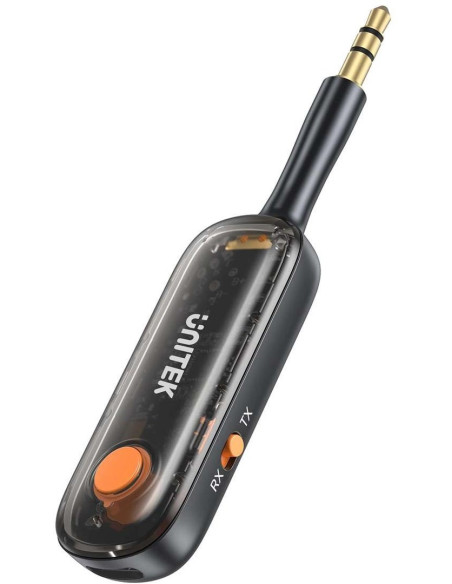 Unitek 2W1 Adapter Bluetooth 5.3 Nadajnik/Odbiornik Audio Zasięg 10M Czarny