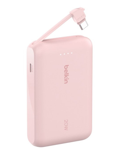 Belkin Powerbank 10 000 Mah, 20W, Kabel Usb-C,Pink