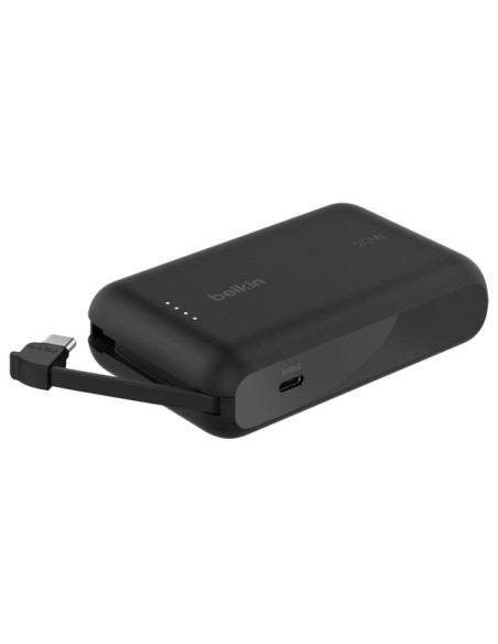 Belkin Powerbank 10 000 Mah, 20W, Wbudowany Kabel Usb-C, Black