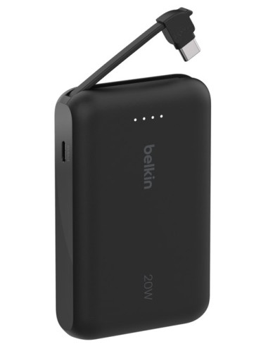 Belkin Powerbank 10 000 Mah, 20W, Wbudowany Kabel Usb-C, Black