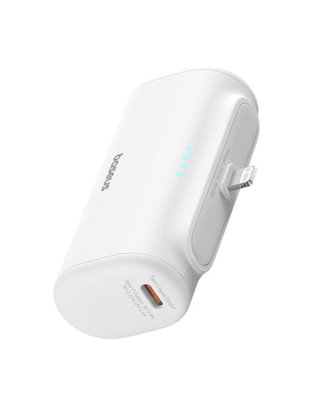 Powerbank Baseus Compact Ip 5000Mah 20W Usb-C/Lightning (Biały)