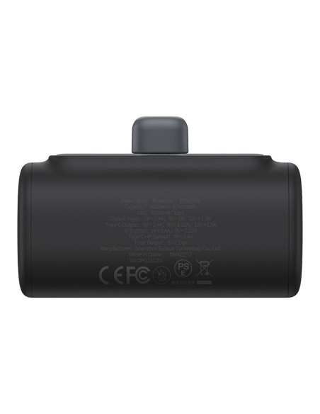 Powerbank Baseus Compact Ip 5000Mah 20W Usb-C/Lightning (Czarny)