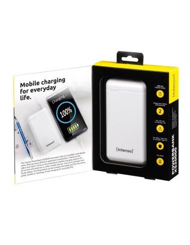 Intenso Xs20000 Powerbank Zusatzakku Lipo 20000 Mah 7313552 Litowo-Polimerowy (Lipo) Biały