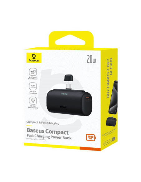 Powerbank Baseus Compact 5000Mah Usb-C (Czarny)